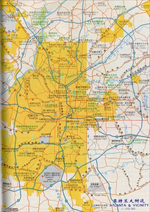 亚特兰大附近地图
