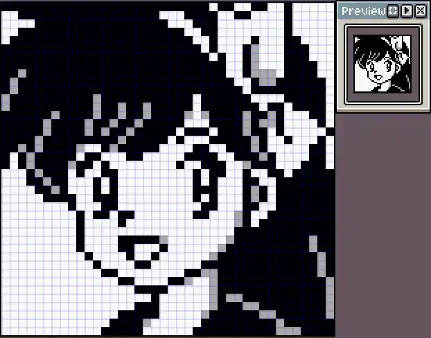 像素画黑白简笔画