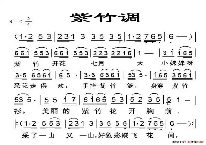 紫竹调 (紫竹开花七月天) 谱友园地