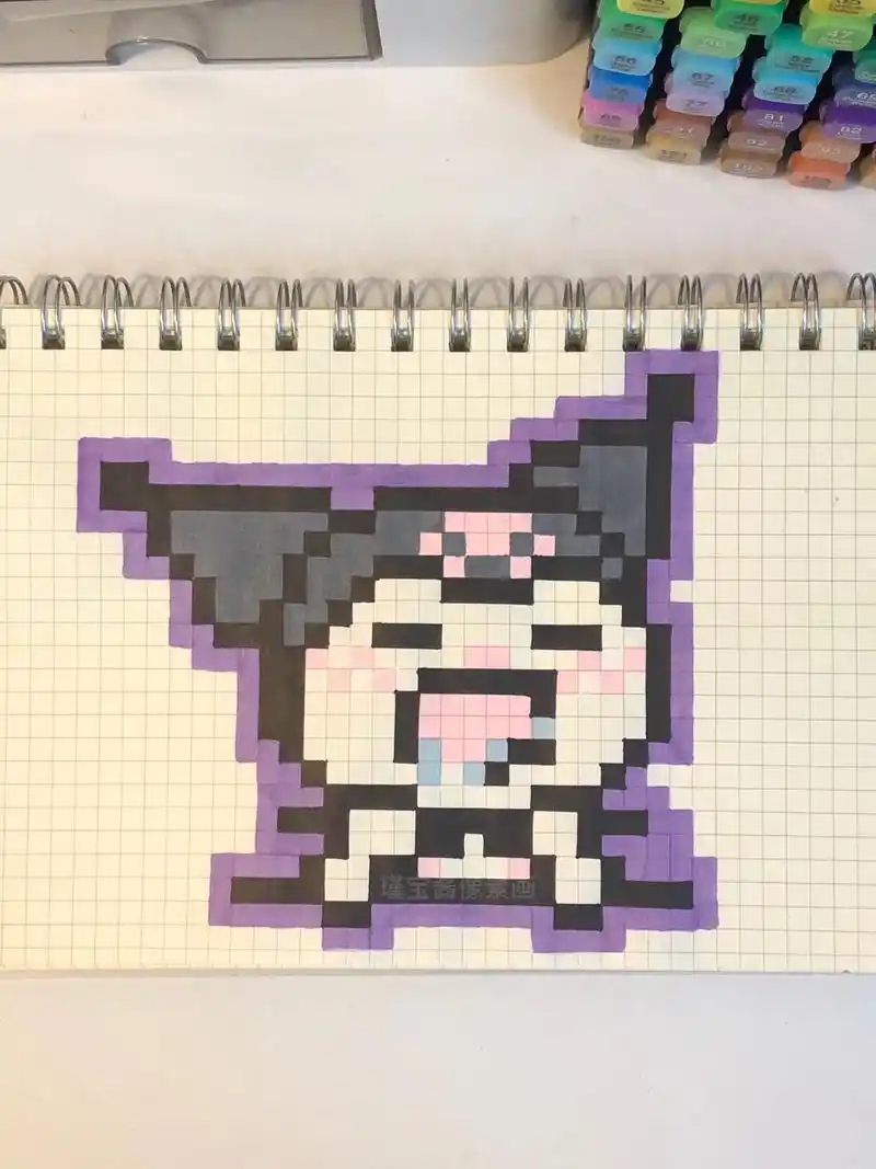 a5像素画库洛米7915第36615弹#像素画 #像素画教程 #格子