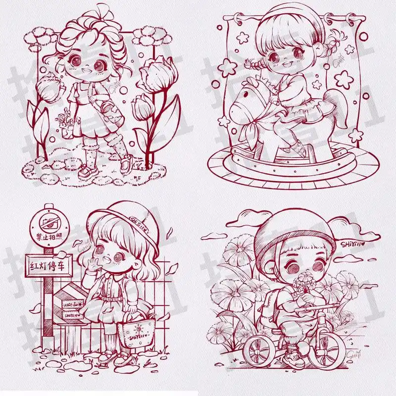 卡通人物全身速写.#q版卡通 #procreate绘画 #速 - 抖音