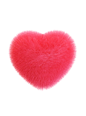 3d立体免抠七夕情人节毛绒质感桃心爱心