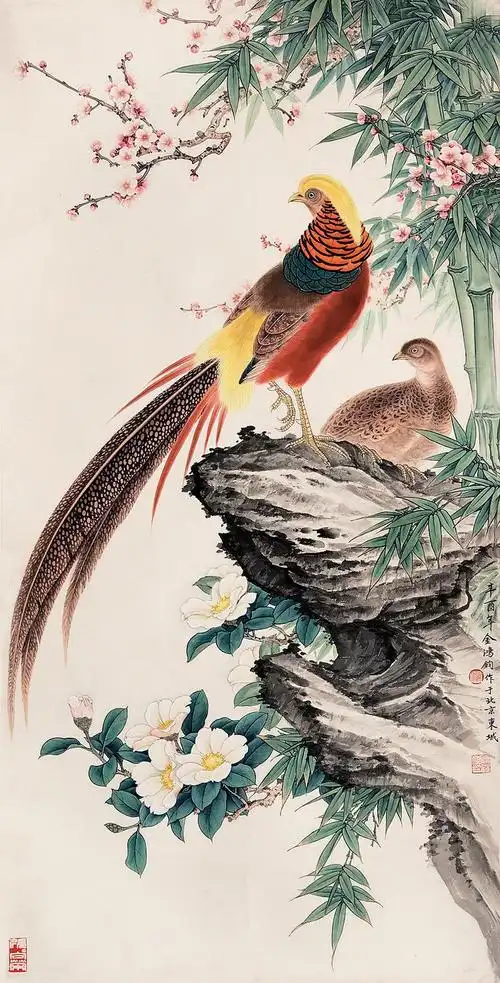 金鸿钧花鸟作品欣赏