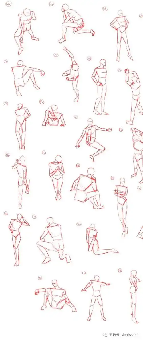 这套超齐全的人体姿势教程,不怕你画不出好看的姿势!