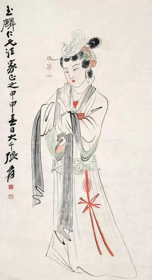 【预展中】lot0249 张大千 仕女 - 雅昌拍卖图录app