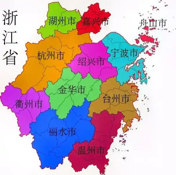 浙江省地图90.#浙江省各个市地图浙江山地占74.6%,水面 - 抖音