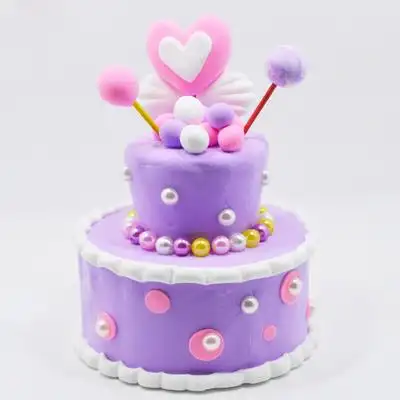 【晓筱彩泥/橡皮泥】儿童手工diy制作玩具模具橡皮泥奶油蛋糕 超轻