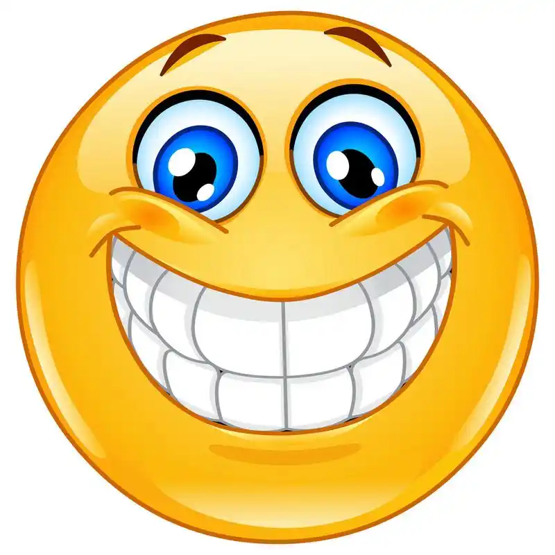 大笑脸图释,与大露齿的微笑的图释
