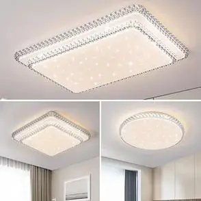 led吸顶灯长方形客厅大灯亮简约现代北风格欧灯饰圆形卧室2023款