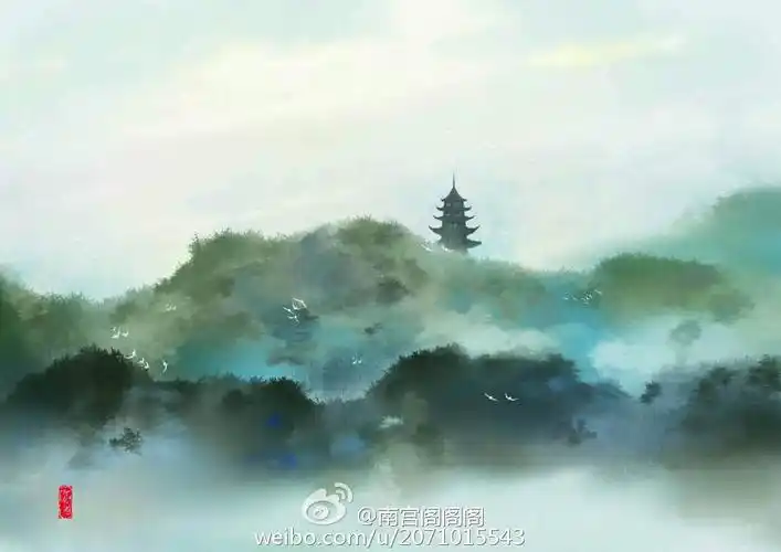 古风 古韵 中国风 手帐素材 插画 手绘 彩绘 头像 壁纸 背景