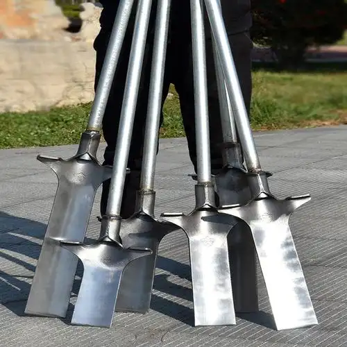 挖树锰钢加厚洛阳铲子闪电客铁锹户外移苗起桩挖土坑专用植树工具