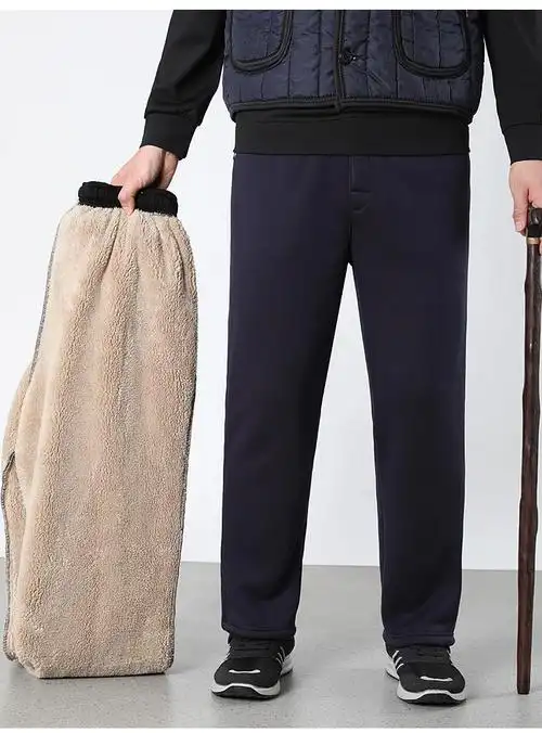 长裤裤长老年适用对象免烫处理工艺处理口袋装饰款式细节宽松型服装版