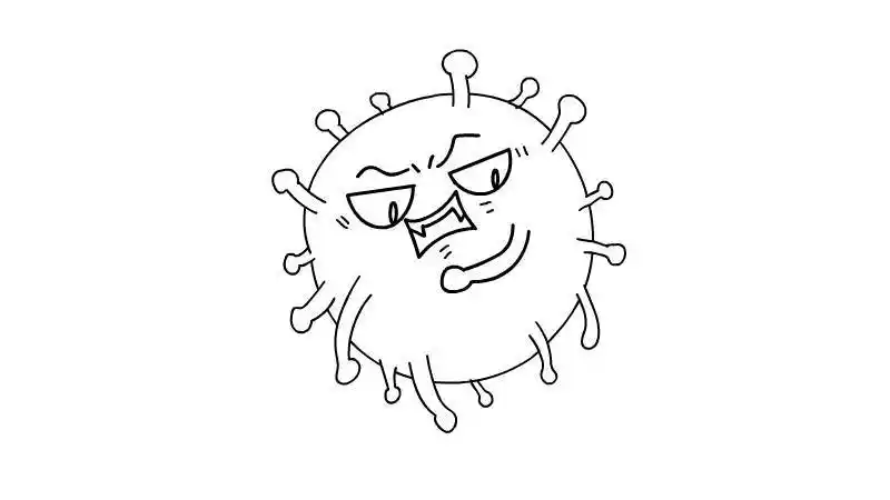 怎么画病毒简笔画怎么画病毒简笔画教程