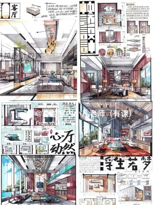 不告诉室友系列-最新家装客厅快题设计98