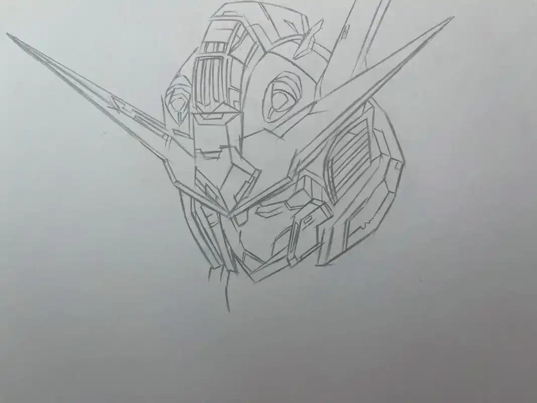 高达 #手绘 #自由高达  :百分之5 - 抖音