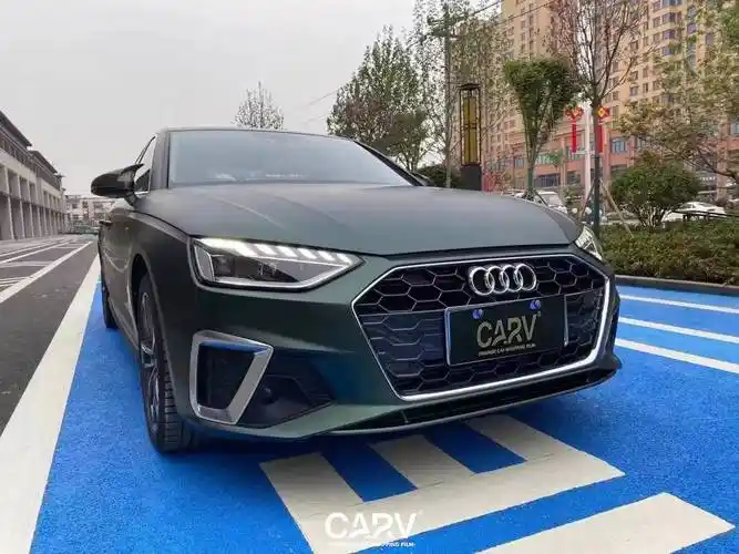 奥迪a4l卡孚改色膜超哑金属墨绿,独特而又复古_搜狐汽车_搜狐网