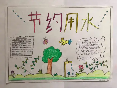 其它 伊通职教中心"节约用水"手抄报 写美篇       "国家节水标志"由