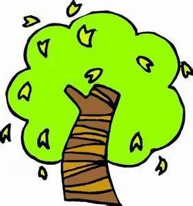 春天大树简笔画彩色