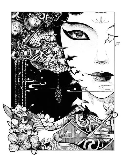 黑白装饰画人物装饰题材