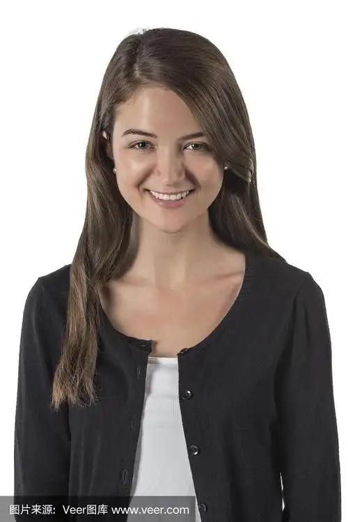 一个年轻漂亮女人的正面肖像