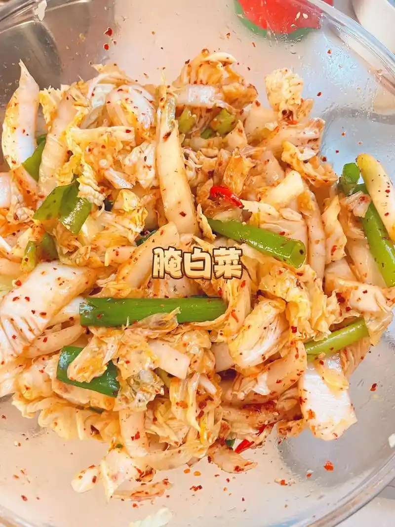 超级下饭的腌白菜,有手就会.超级简单,根据图片配方来,一次可 - 抖音
