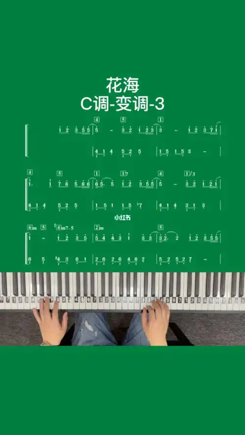 周杰伦 花海 流行歌曲 #l钢琴简谱 即兴伴奏教学 钢琴伴奏 电子琴教程