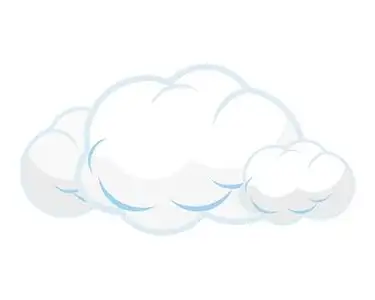 前降落在云层和蓝天的背景下白色云雾素材蓝色白色卡通幼小衔接班火热