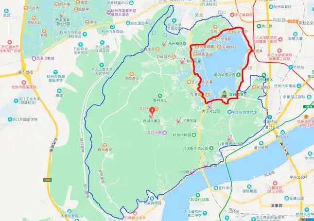 西湖,美丽的西湖,位于美丽的浙江省杭州市