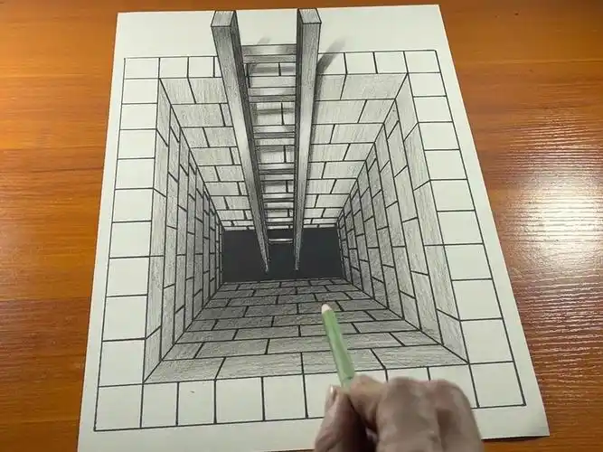 教你画楼梯立体画