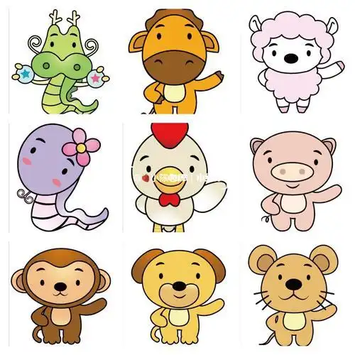 十二生肖的漫画头像简笔画