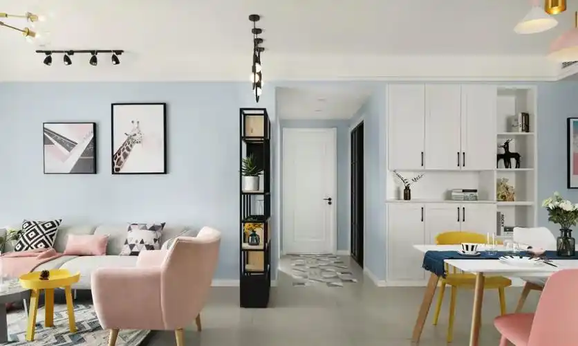 136㎡北欧风格装修,多彩时尚的居家感!