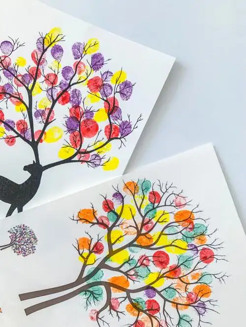 亲子手工早教素材分享60张创意手指画素材