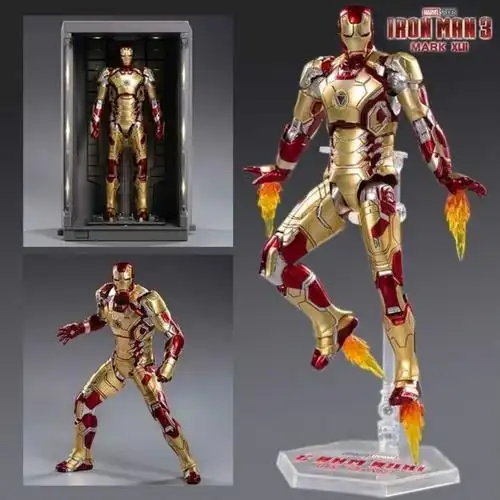 中动漫威mk7钢铁侠mk4mk5mk6灯光版mk2mk3复仇者联盟男孩玩具礼物