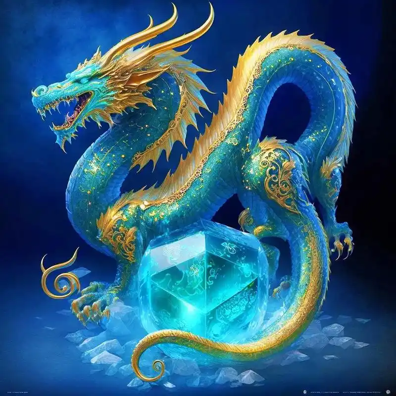 冬天到了,冰龙现身了,祝大家好运连连,财源滚滚!#ai绘画  - 抖音