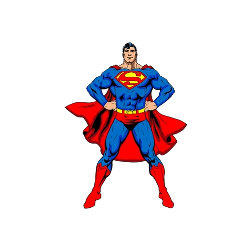 手绘卡通超人免抠素材图片