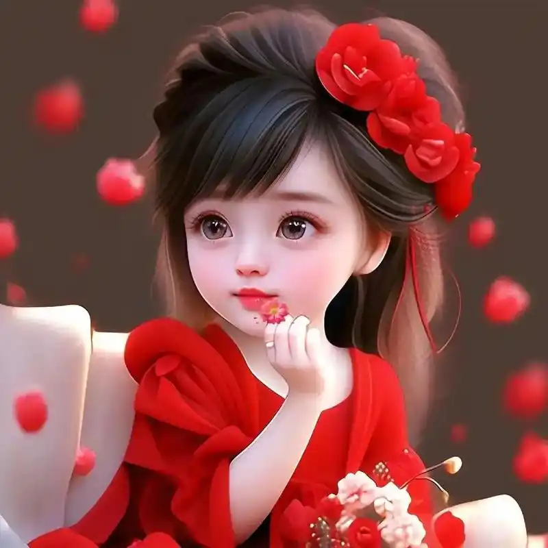 喜气洋洋迎龙年:红色女孩头像,春节的吉祥物! - 抖音