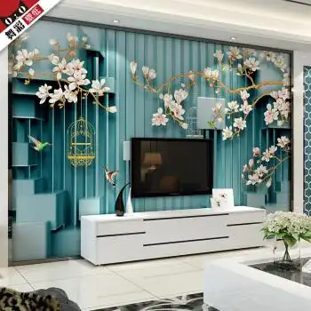 3d立体墙纸电视背景墙壁纸简约现代客厅5d中式壁画无缝墙布xc740 无缝