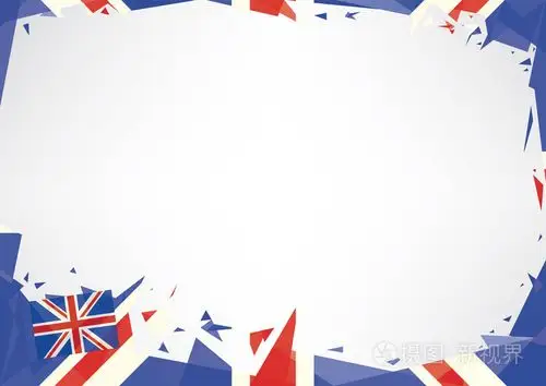 英国的水平海报 origami