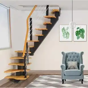 迷你楼梯小户型旋转阁楼钢木楼梯定制楼梯复式整体楼梯实木特价