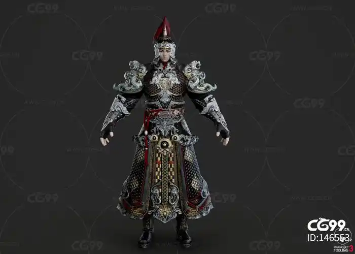 pbr 武士 武将 将军 盔甲 铠甲 山文甲 重甲 铁甲 战士