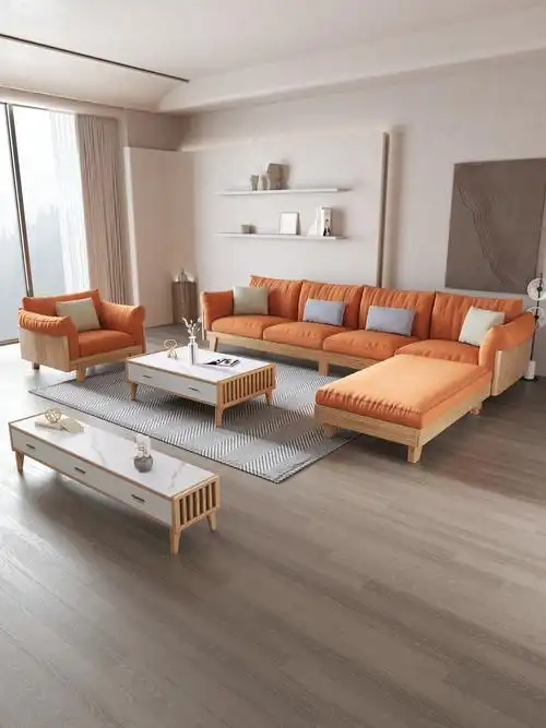 jd-616沙发原木色4 踏 - 赣州市匠者家具有限公司