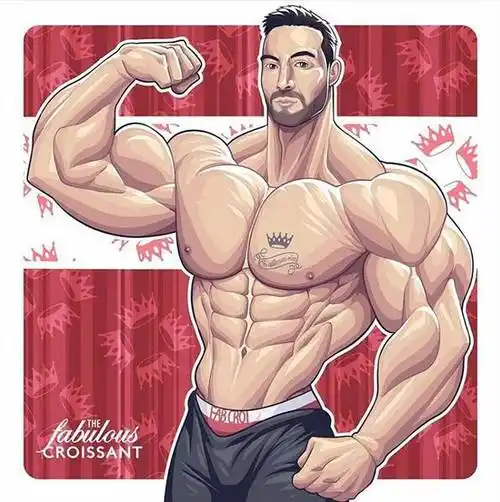 健身手机壁纸:卡通版肌肉男壁纸下载(完美的身体)