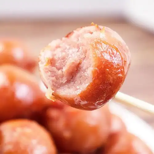 源香台湾一口肠2kg*5袋 炭烤纯肉热狗肠火山石原味烤肠整箱商用装