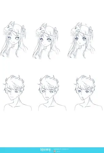 作业:零基础学日系动漫之漫画人物表情的画法训练 - 岸然土豆