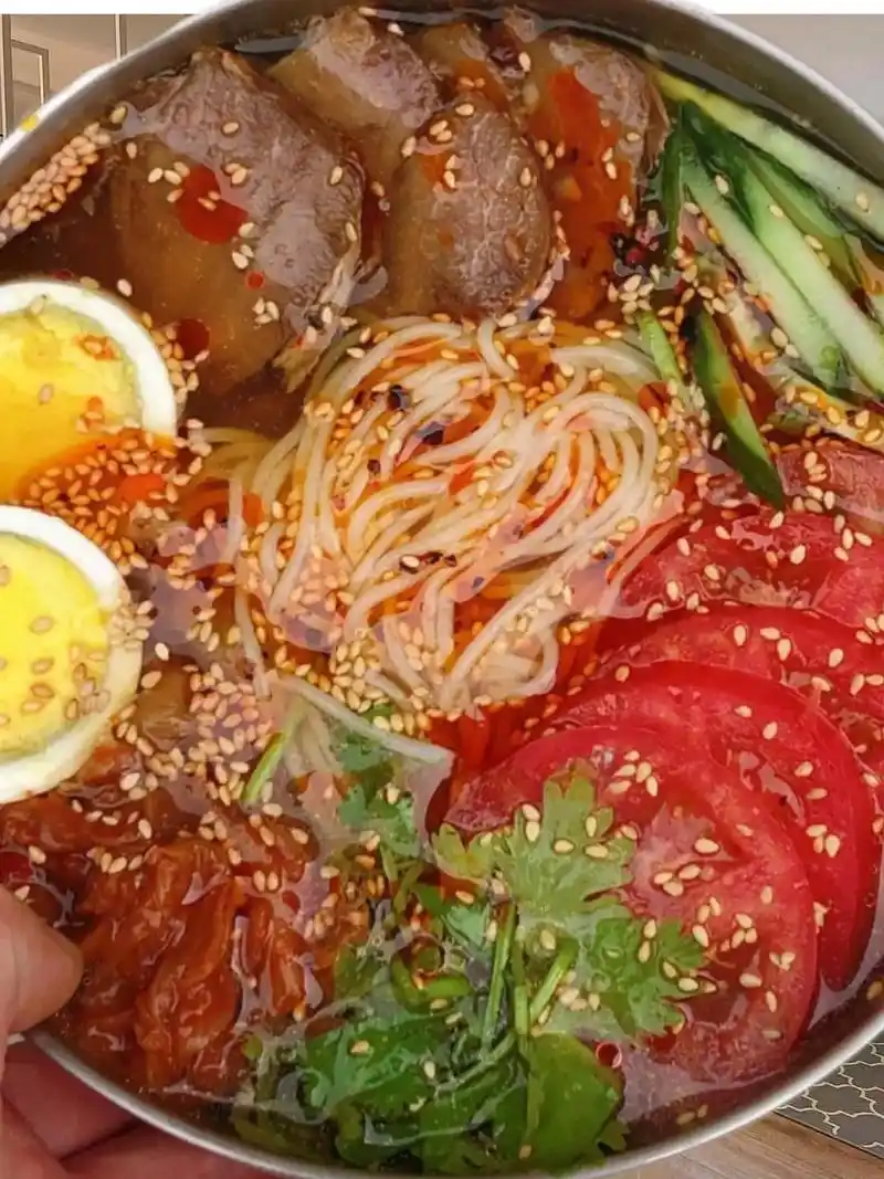 这一碗好过瘾 东北大冷面!东北大姨几十年的做法 - 抖音