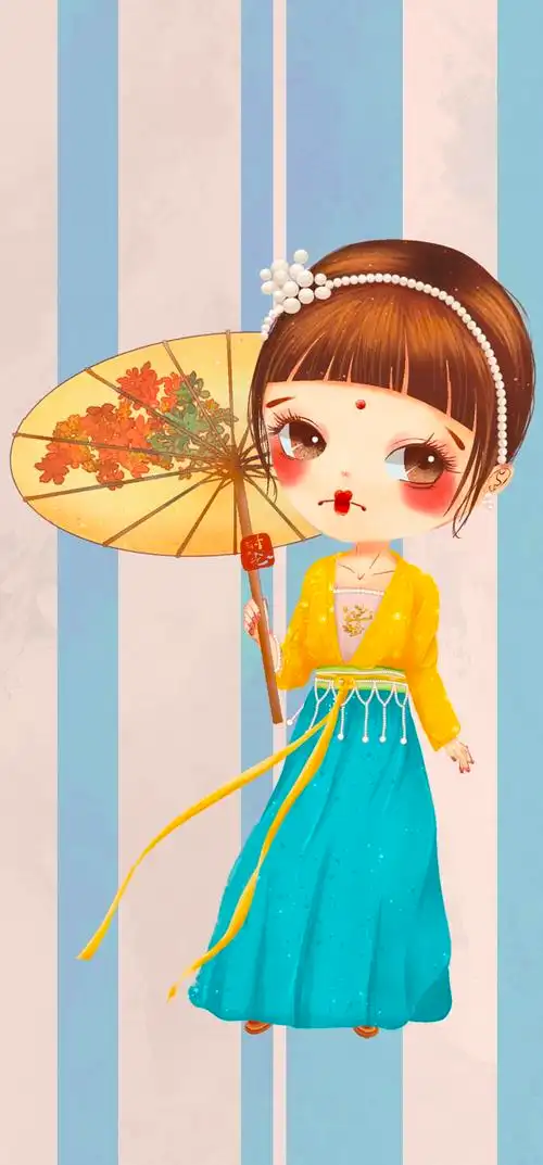 q版古风汉服|插画|创作习作|陈予旧 - 原创作品 - 站酷 (zcool)