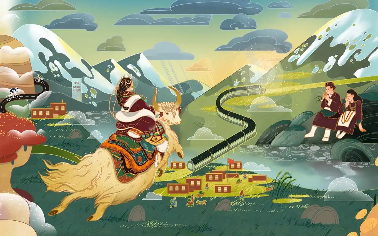 文章开头提到的青藏铁路,珠穆朗玛峰,雅鲁藏布江大峡谷你找到了吗?