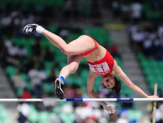 图文-国际田联大奖赛大阪站赛况 中国选手吴莎比赛中