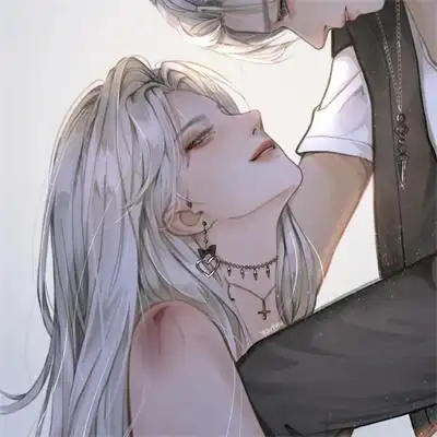 可爱情侣头像一左一右卡通配对呆萌唯美情头图片