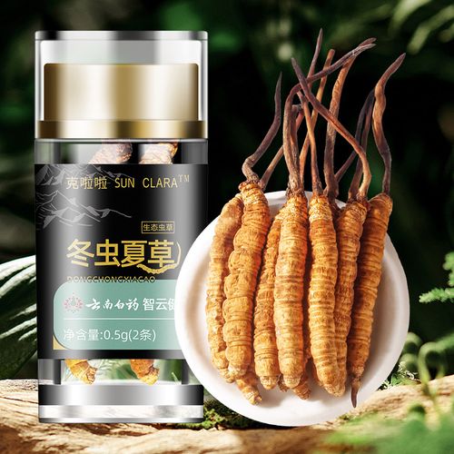 云南白药冬虫夏草2条虫草非断草礼盒冬虫夏草干货礼品滋补虫草养生